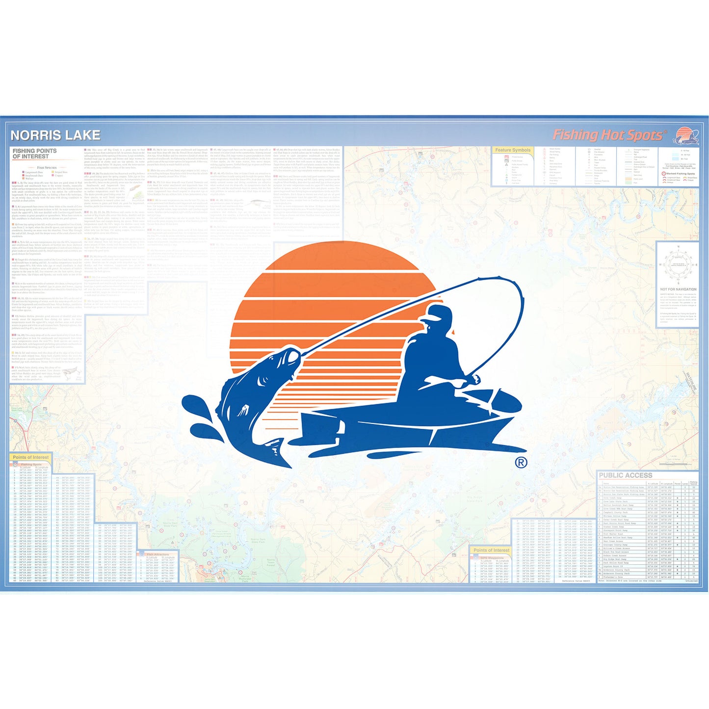 Norris Lake Fishing Map