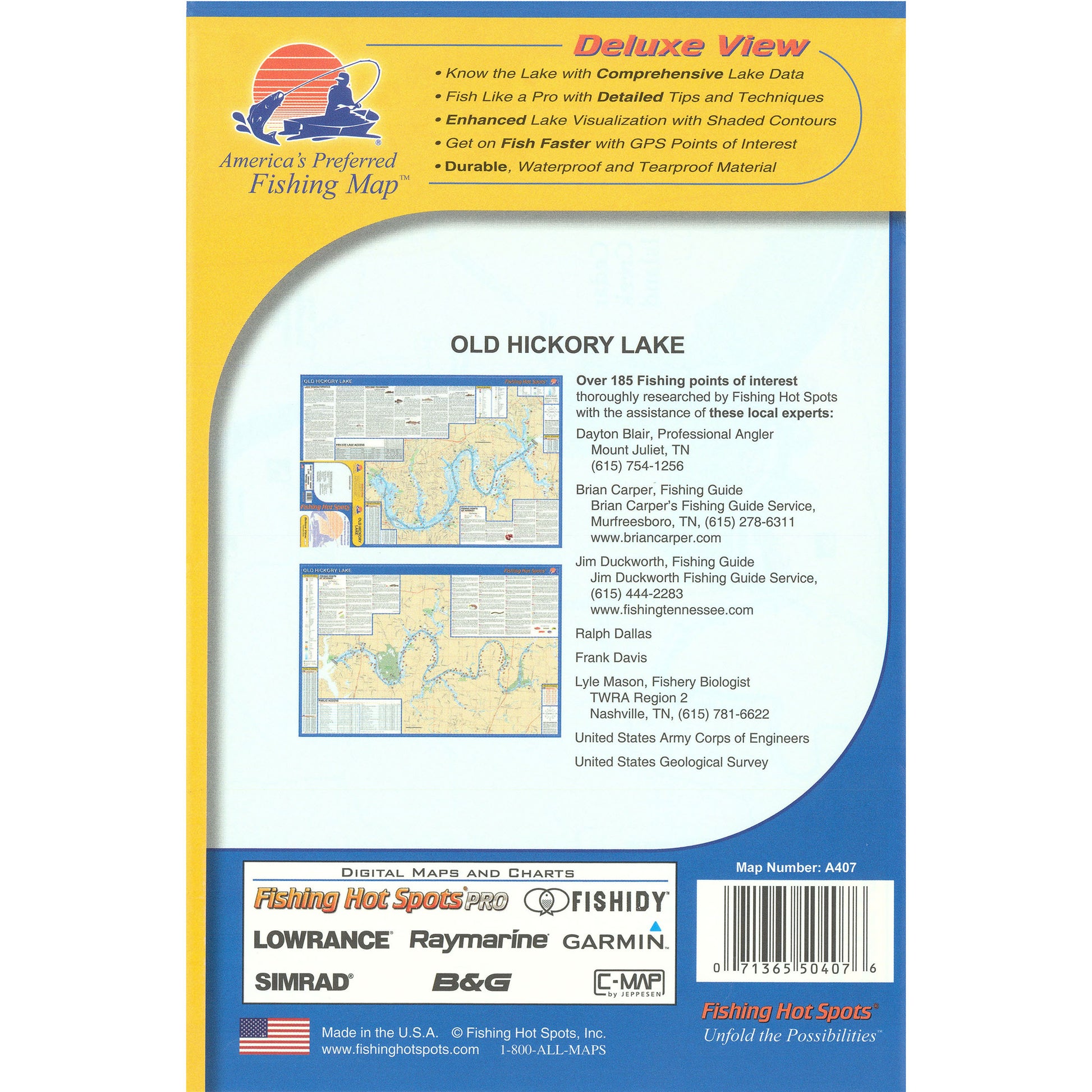 Old Hickory Lake Fishing Map