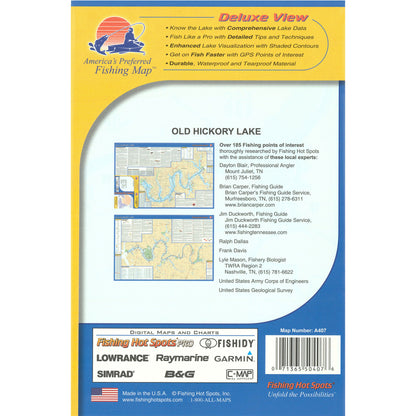 Old Hickory Lake Fishing Map