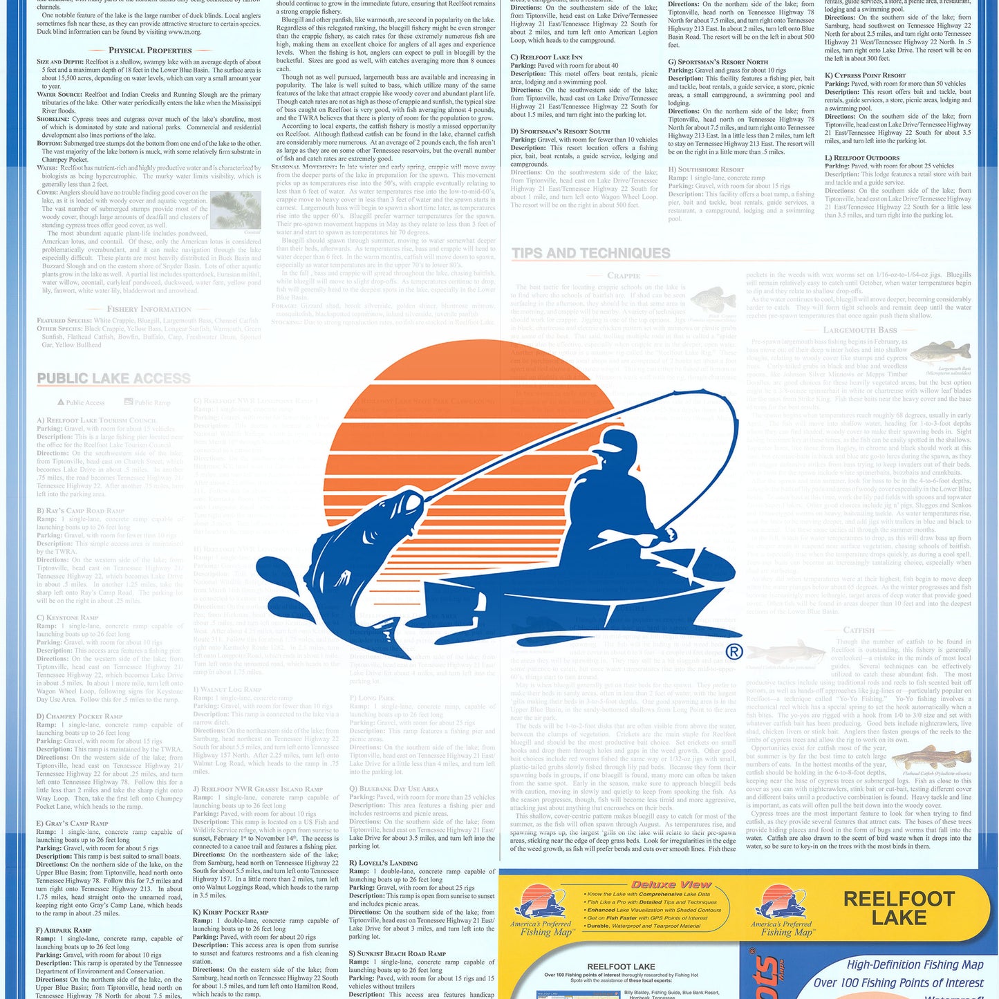 Reelfoot Lake Fishing Map