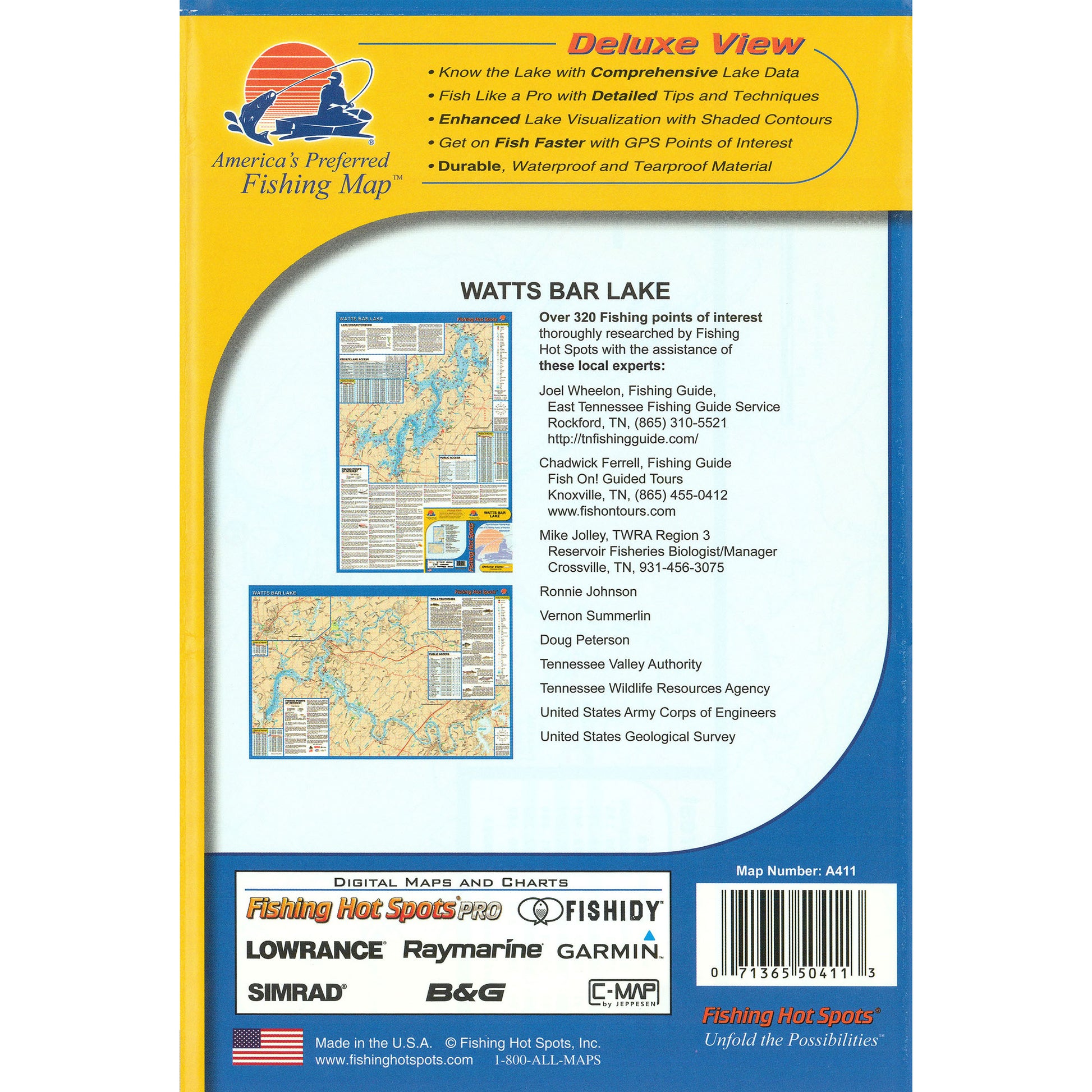 Watts Bar Lake Fishing Map
