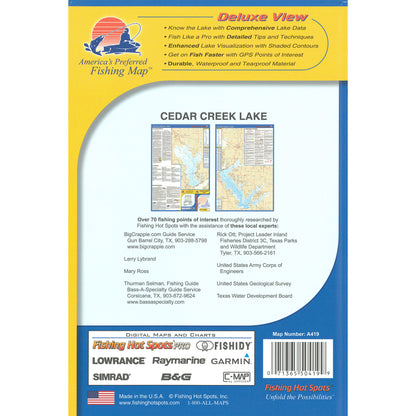 Cedar Creek Lake Fishing Map