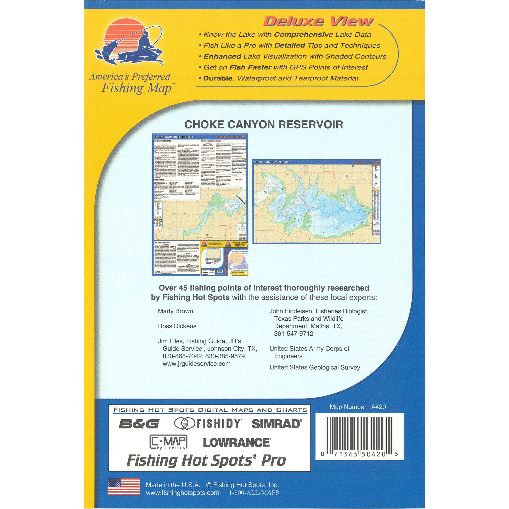Choke Canyon Reservoir Fishing Map