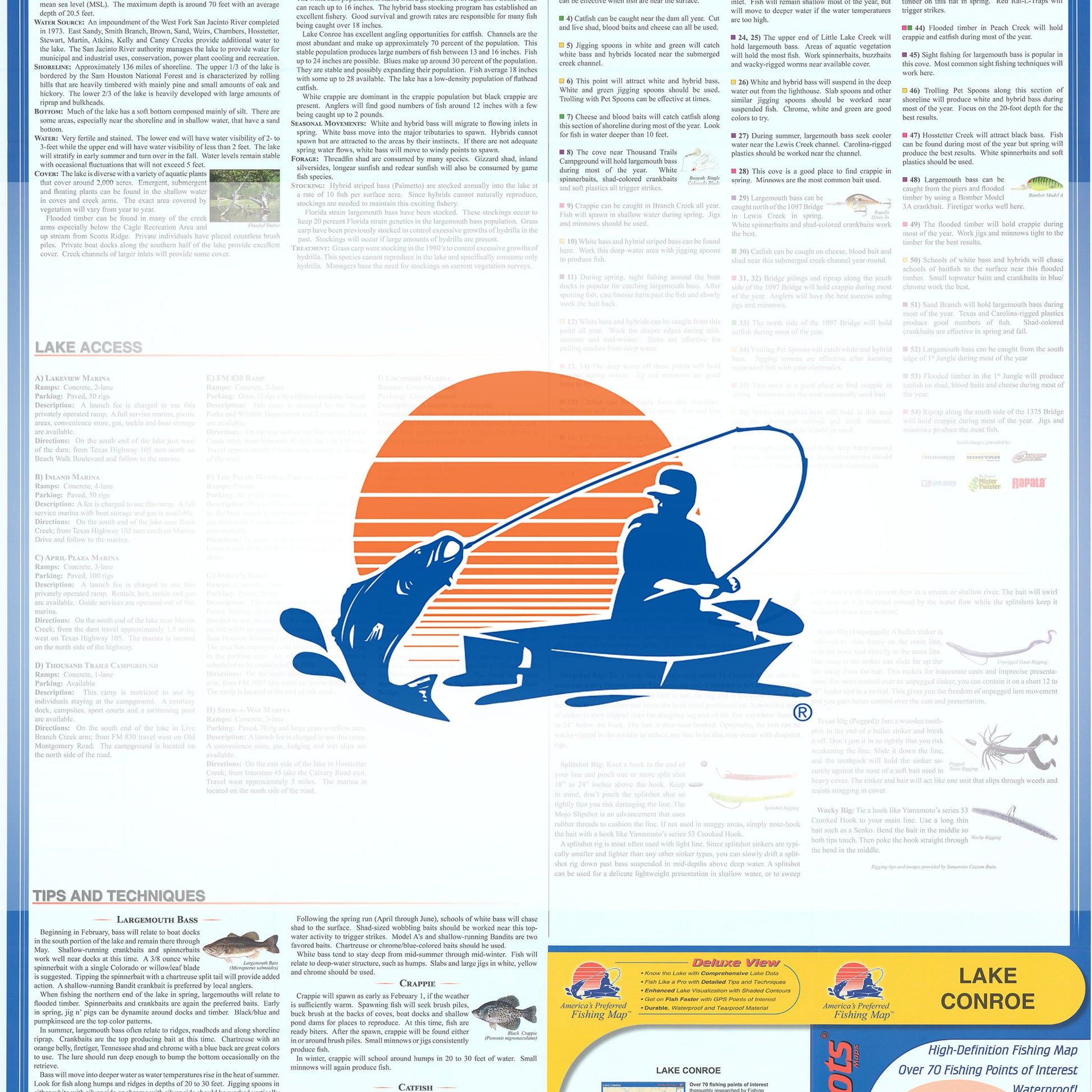 Lake Conroe Fishing Map