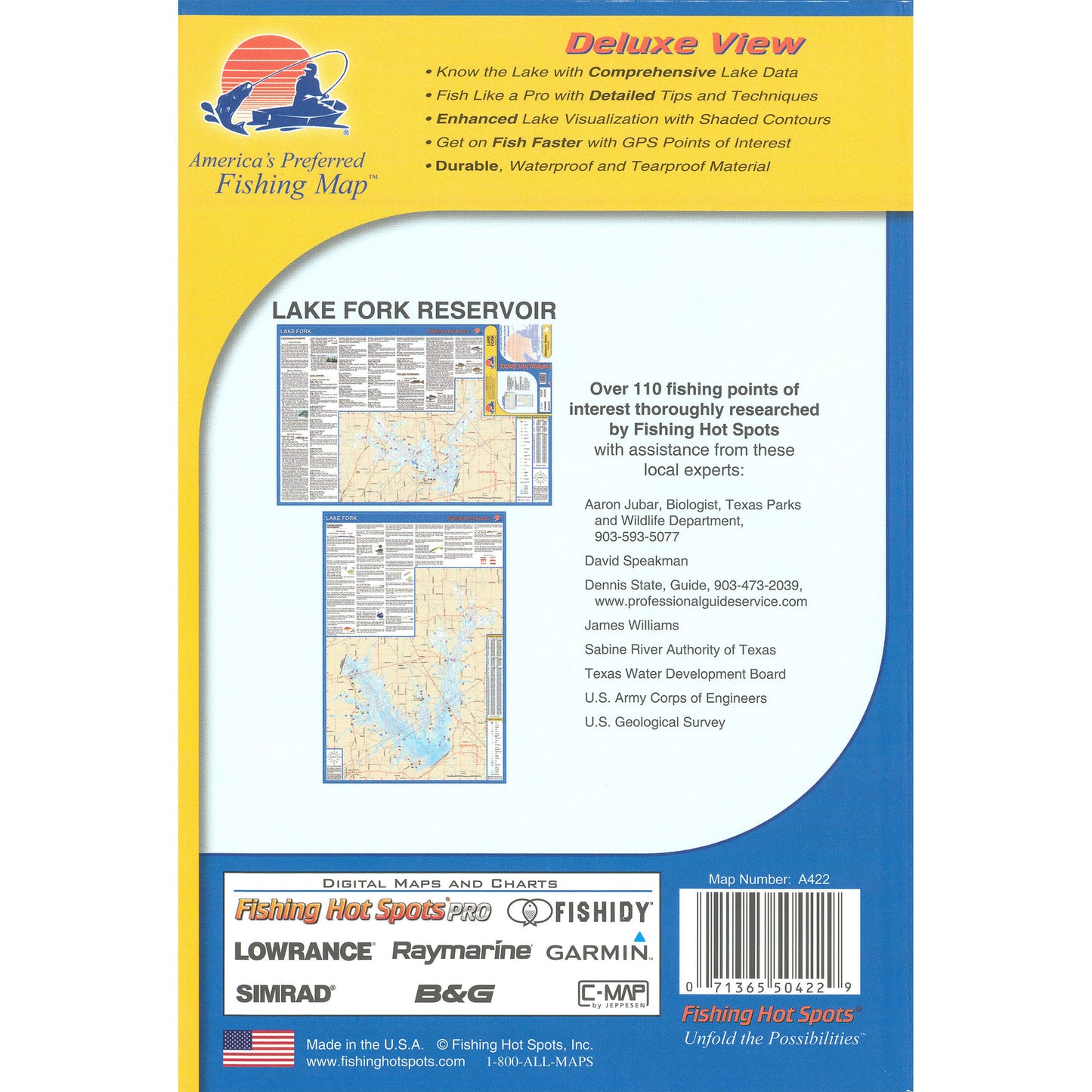Fork Reservoir Fishing Map