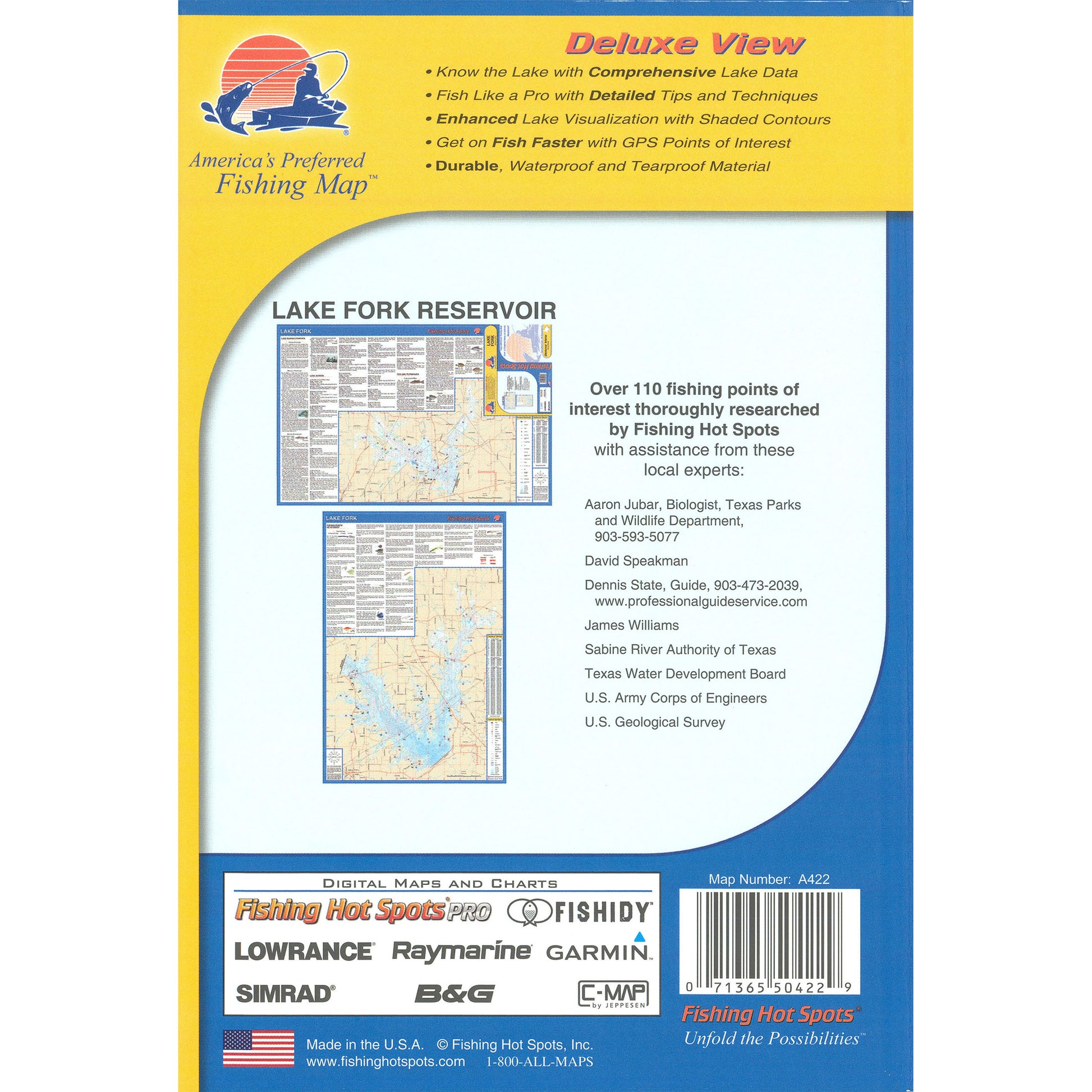 Fork Reservoir Fishing Map