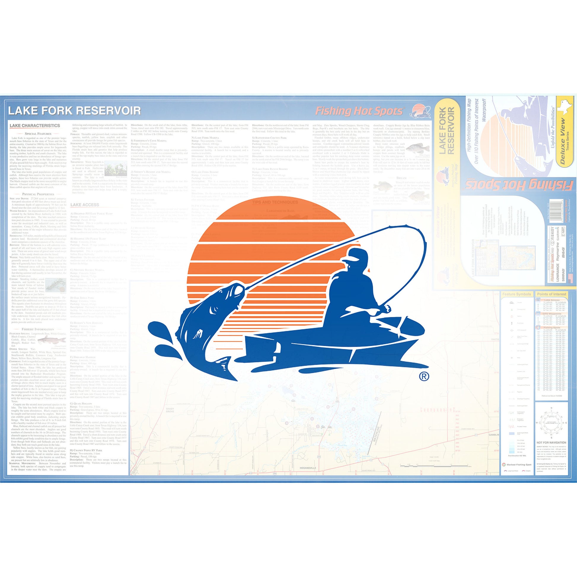 Fork Reservoir Fishing Map