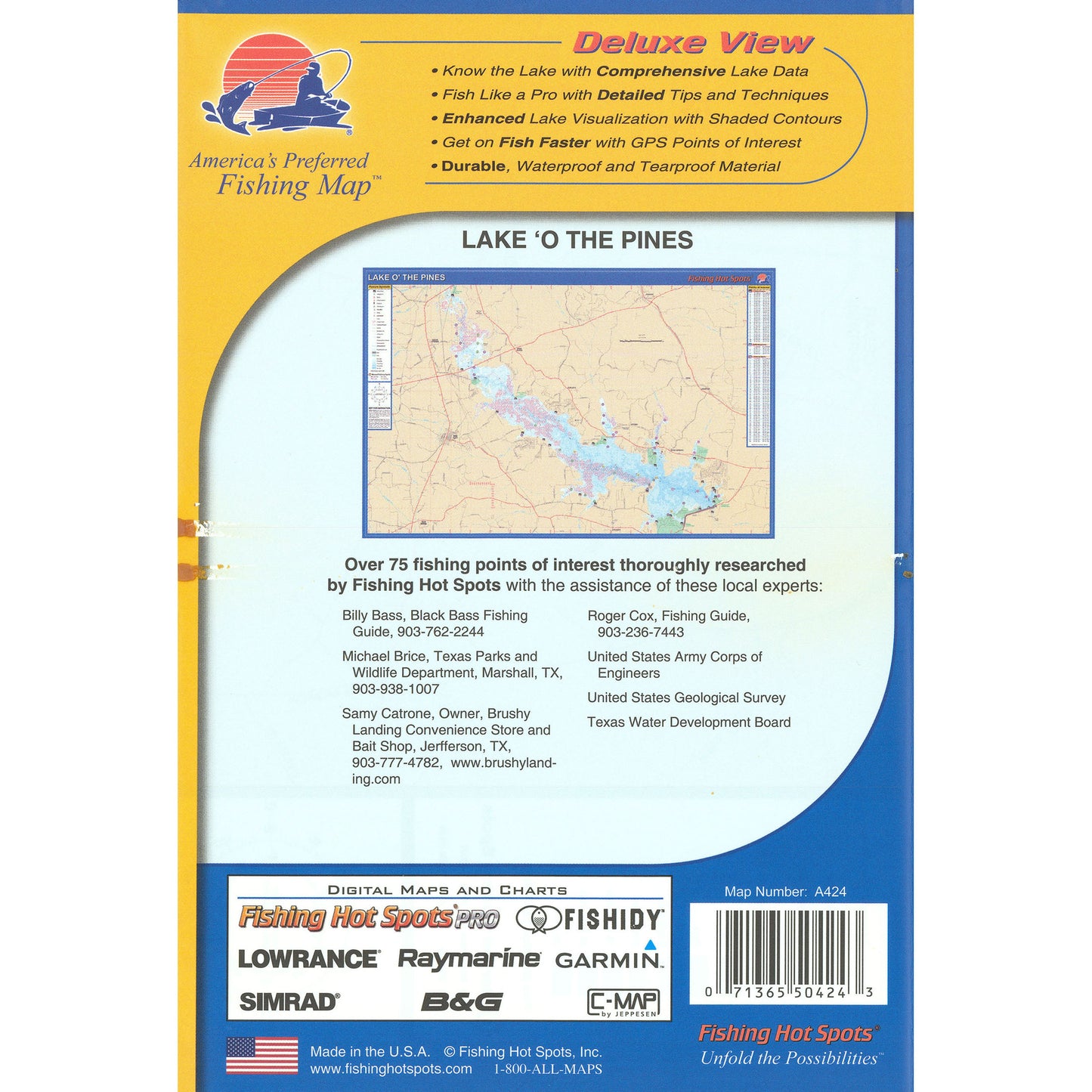 Lake O' the Pines Fishing Map
