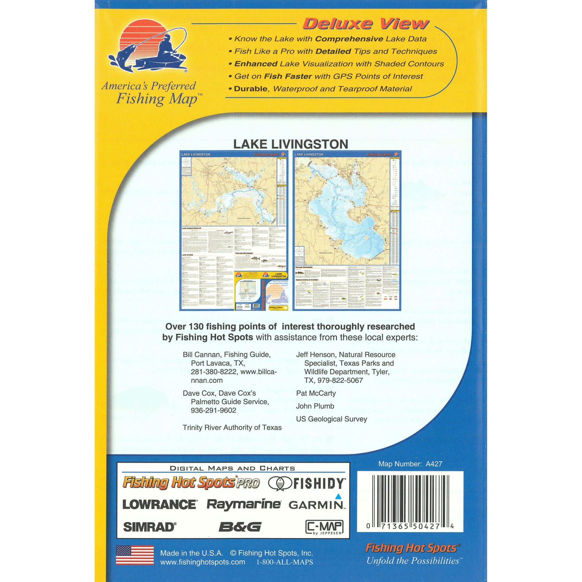 Lake Livingston Fishing Map
