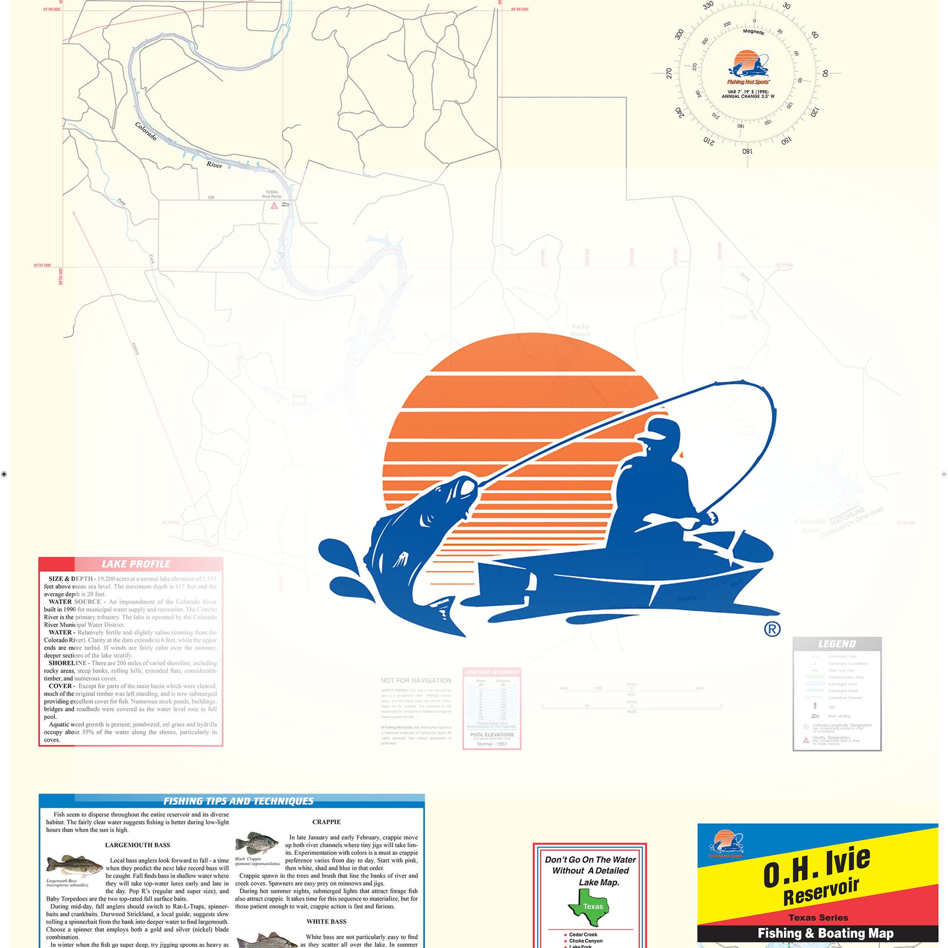 O.H. Ivie Reservoir Fishing Map