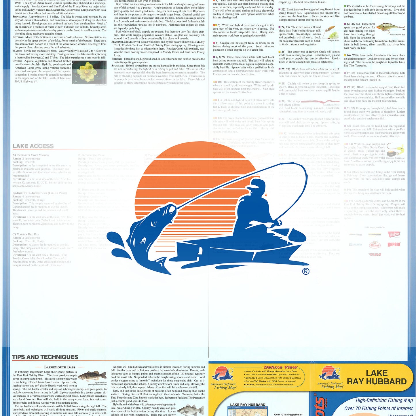 Lake Ray Hubbard fishing map