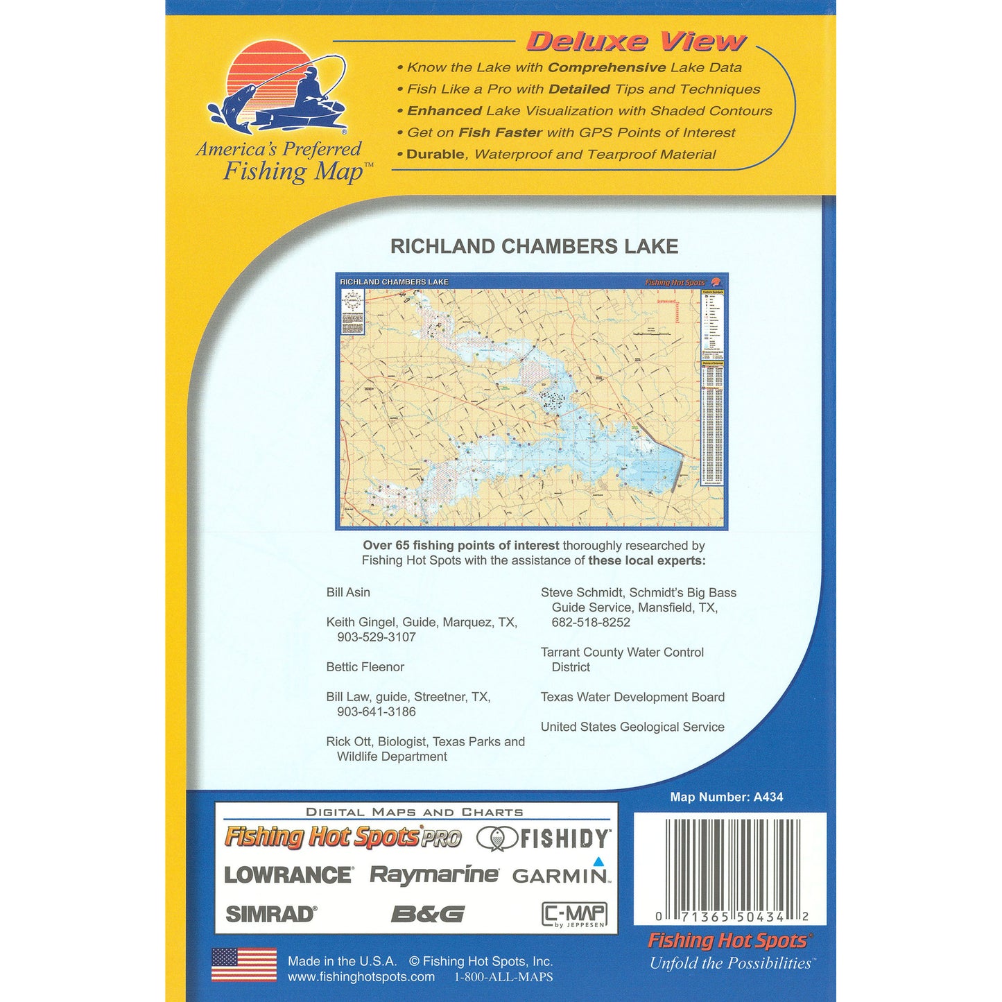 Richland Chambers Lake Fishing Map