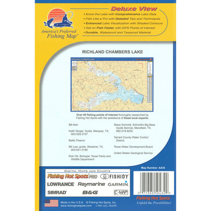 Richland Chambers Lake Fishing Map