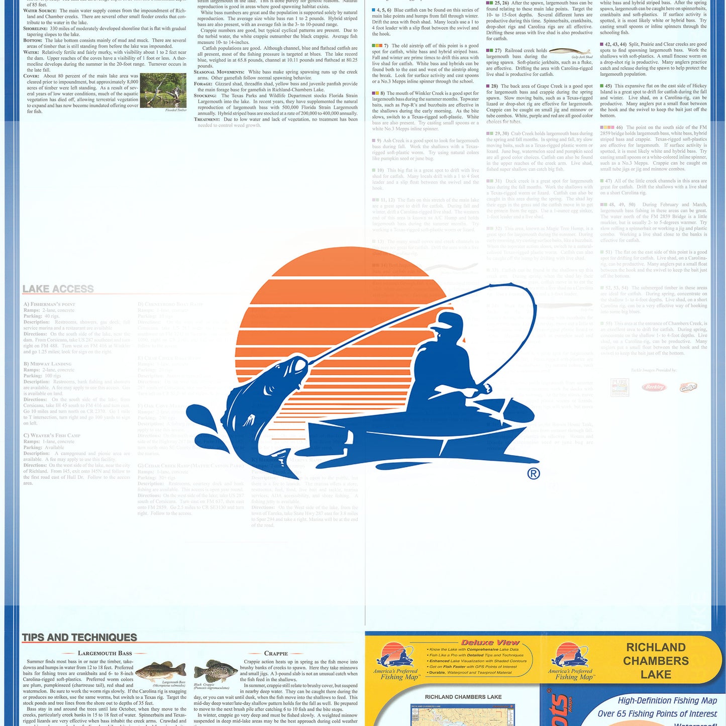 Richland Chambers Lake Fishing Map