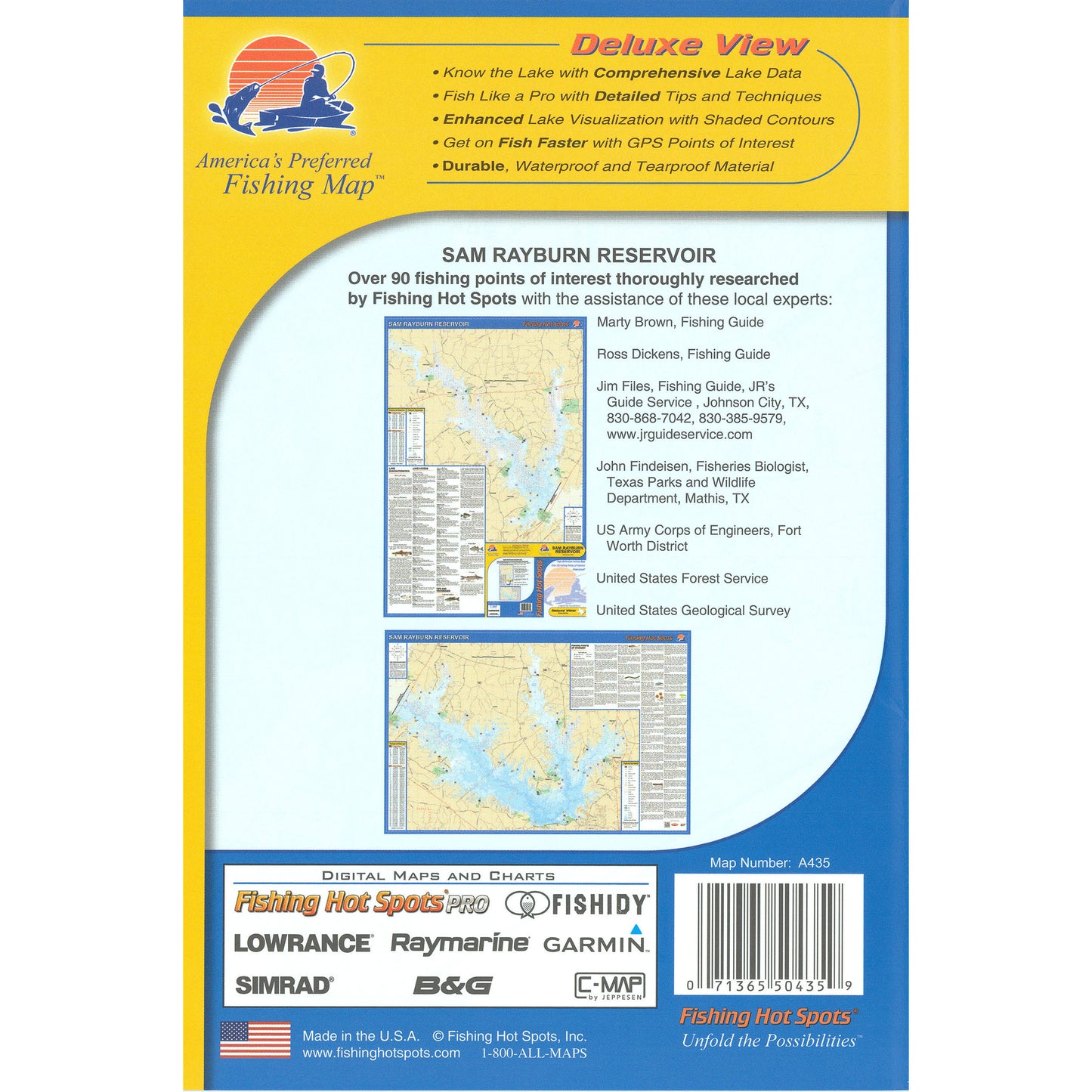 Sam Rayburn Reservoir Fishing Map
