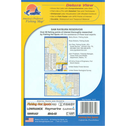 Sam Rayburn Reservoir Fishing Map