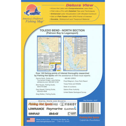 Toledo Bend-North Section (Patroon Bay to Logansport - LA/TX) Fishing Map