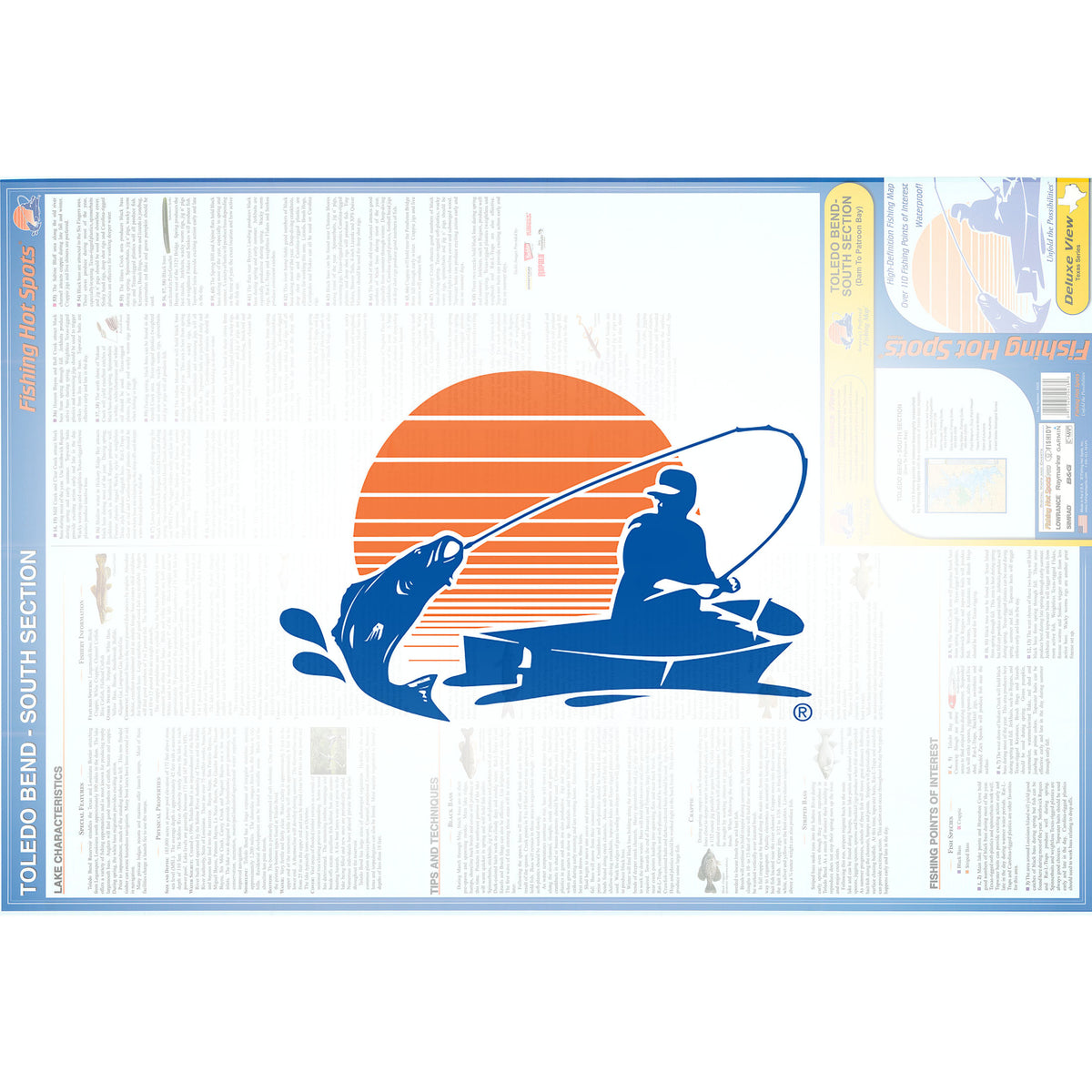 Toledo Bend-South Section (Dam to Patroon Bay - LA/TX) Fishing Map