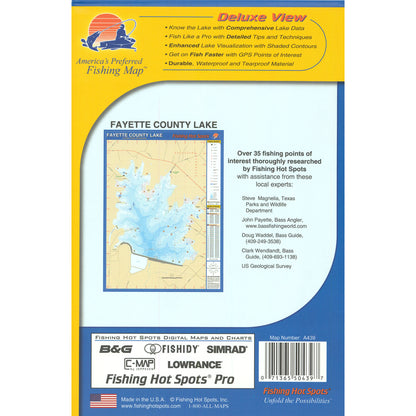 Fayette County Lake Fishing Map