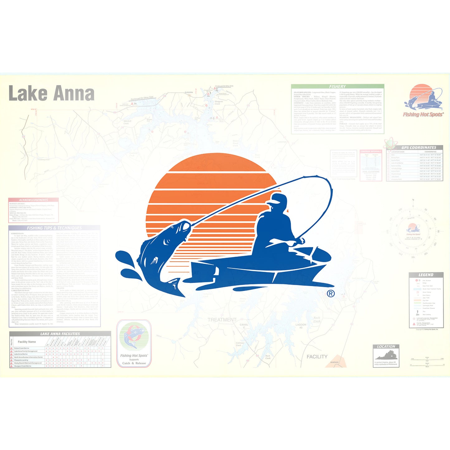 Lake Anna Fishing Map