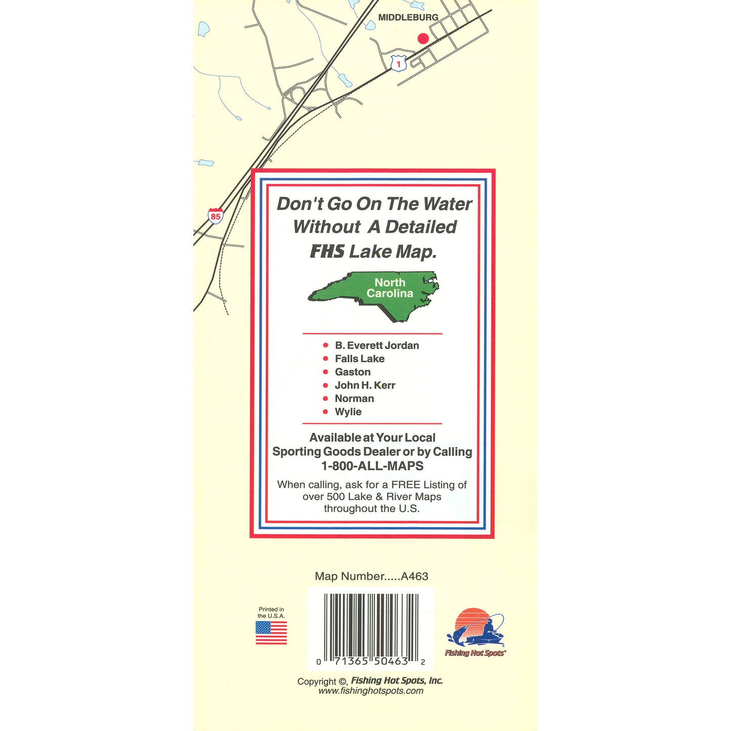 Kerr Reservoir (Buggs Island-East - VA/NC) Fishing Map