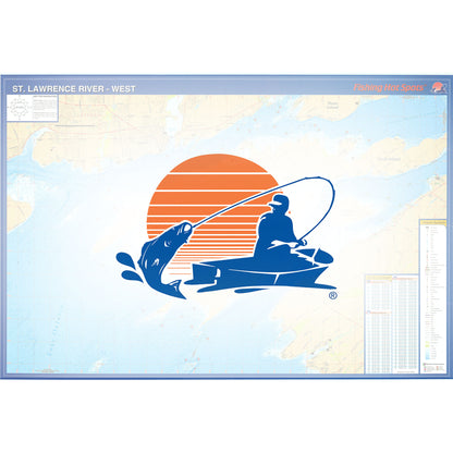 St Lawrence River - West (1000 Islands-Lk Ontario to Howe Island) Fishing Map