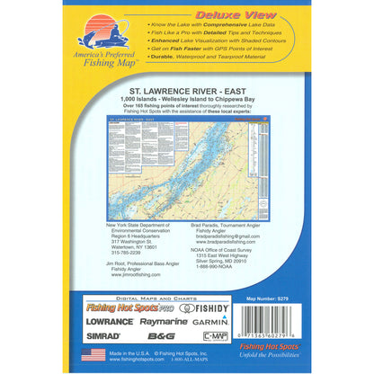 St. Lawrence River East fishing map