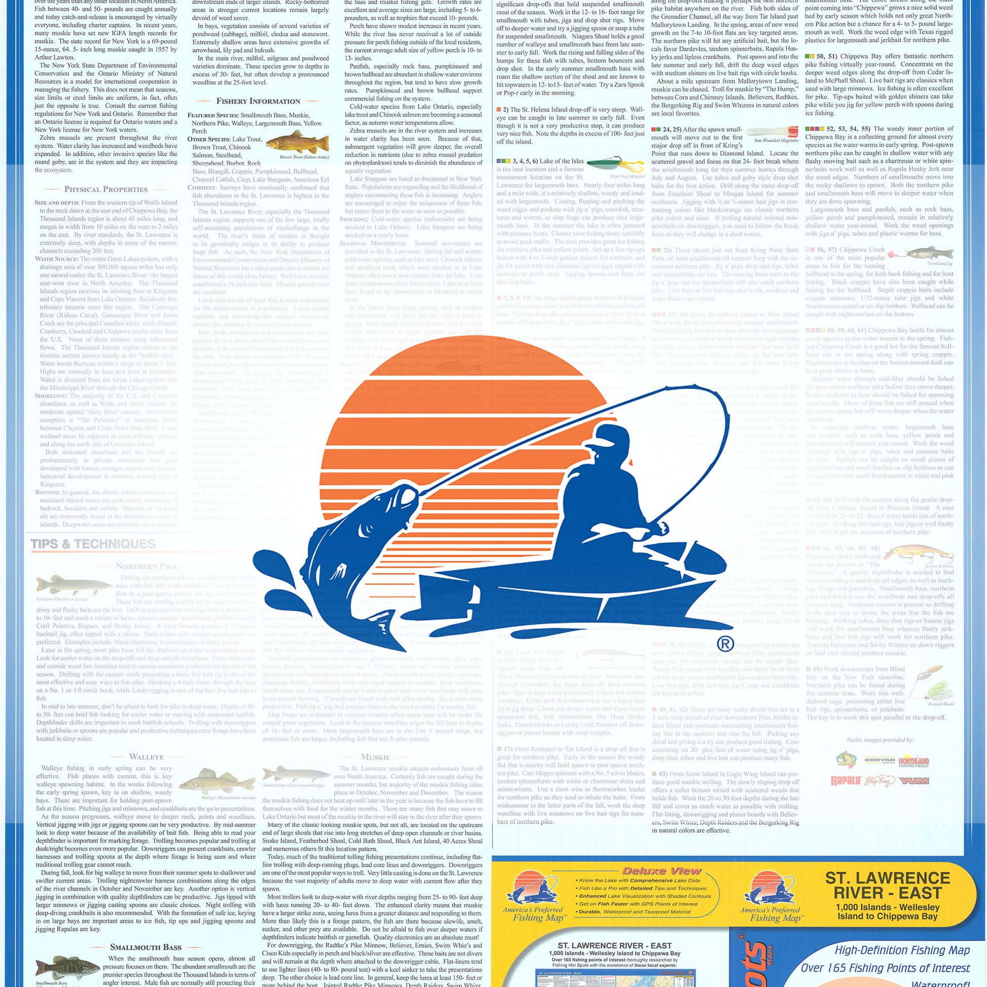 St. Lawrence River East fishing map