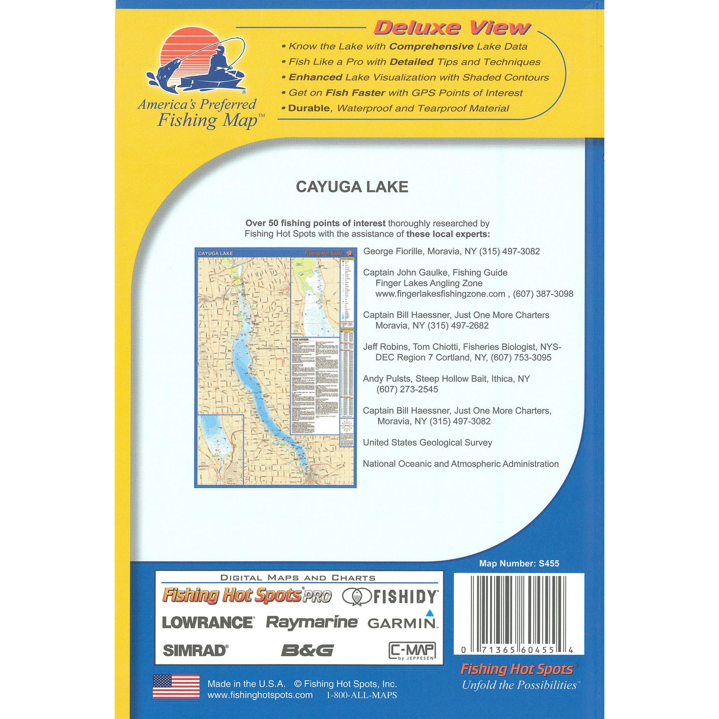 Cayuga Lake Fishing Map