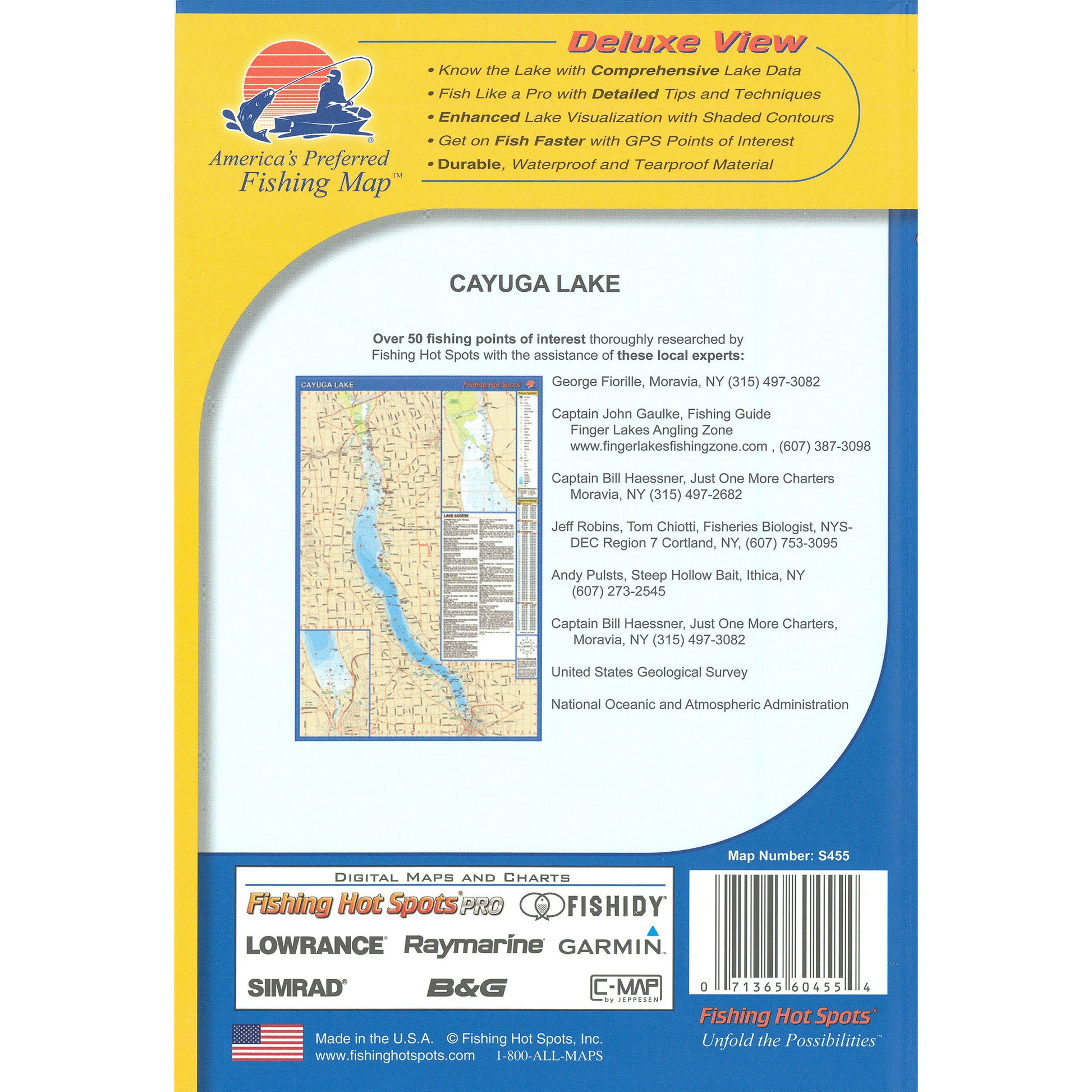 Cayuga Lake Fishing Map