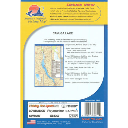 Cayuga Lake Fishing Map