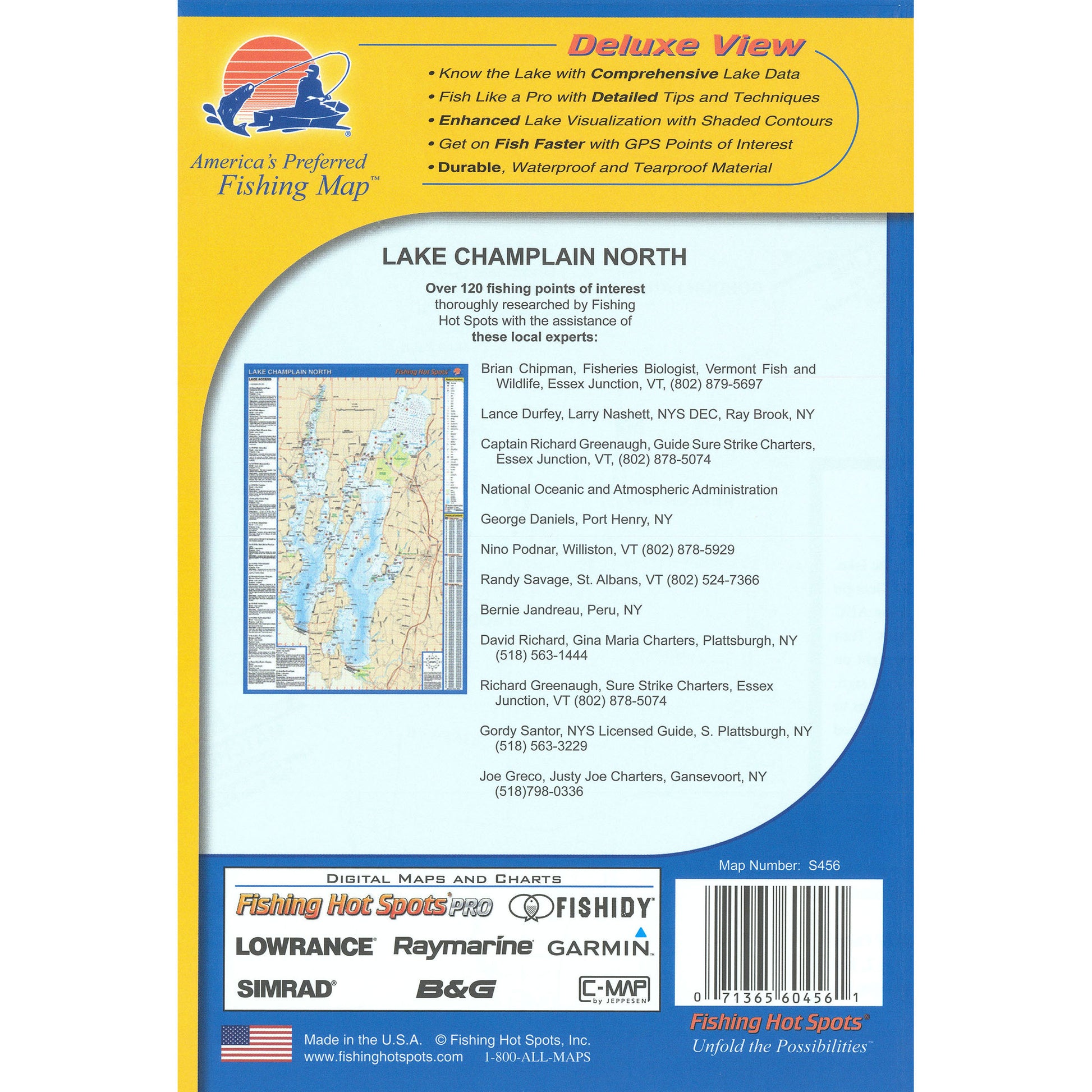 Lake Champlain North Fishing Map (Quebec waters to South Hero)