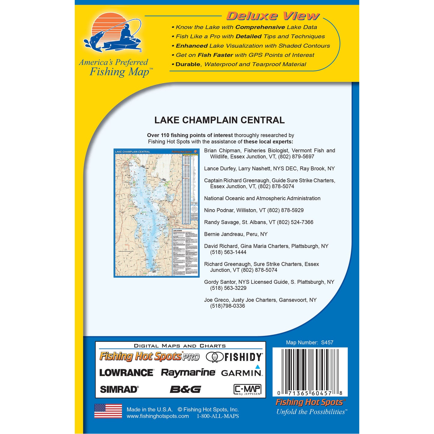 Lake Champlain Central Fishing Map (South Hero to Cedar Beach)