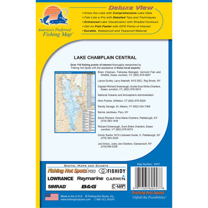 Lake Champlain Central Fishing Map (South Hero to Cedar Beach)