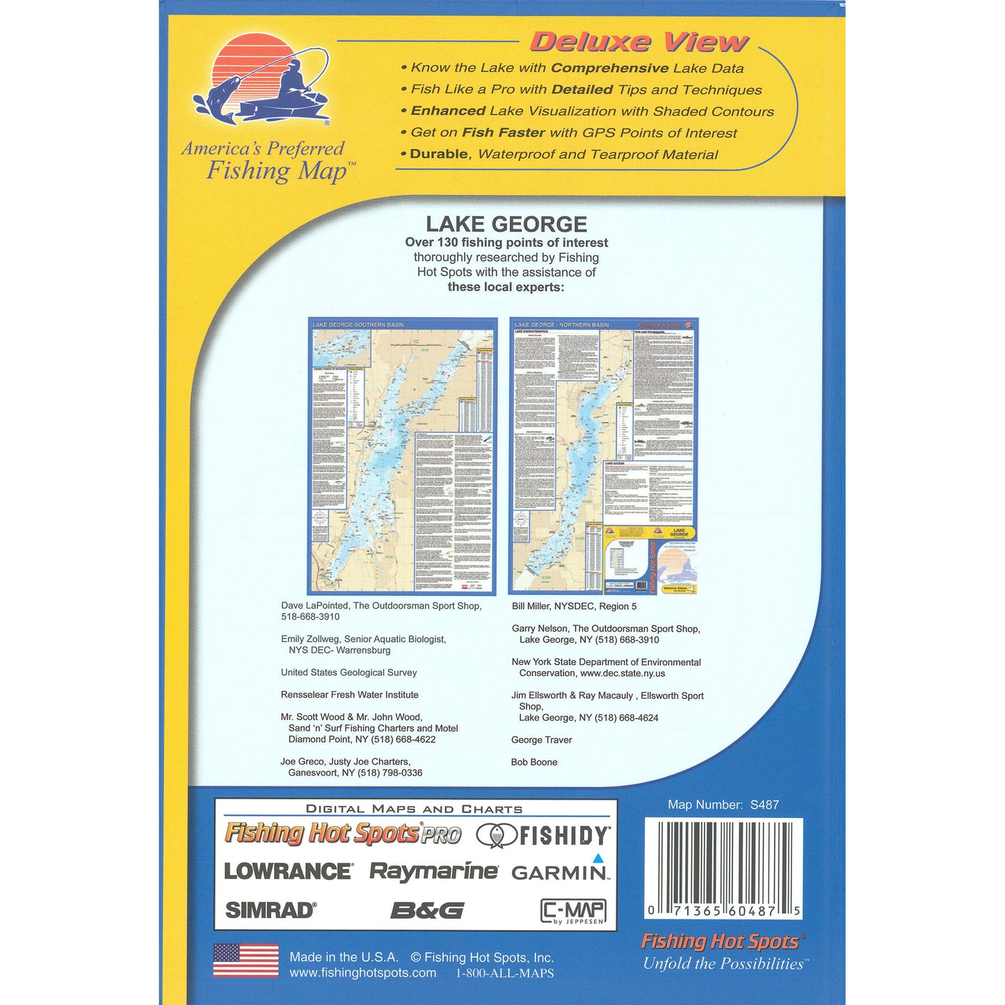 Lake George Fishing Map (New York)