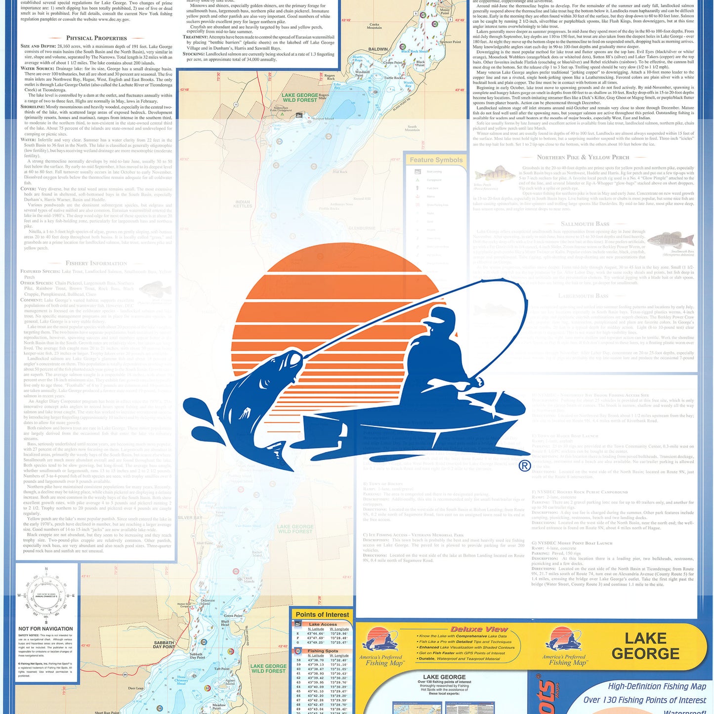 Lake George Fishing Map (New York)