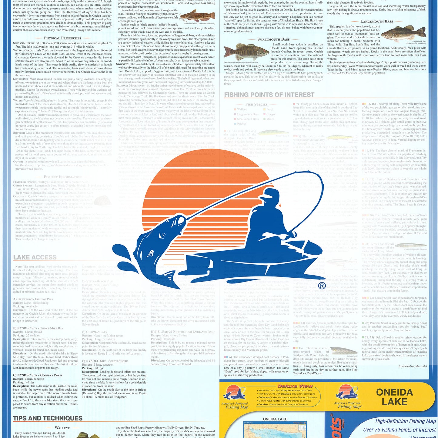 Oneida Lake Fishing Map