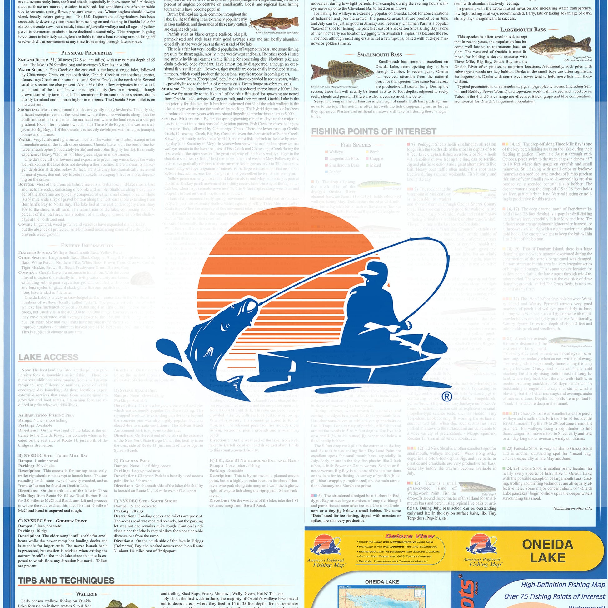Oneida Lake Fishing Map