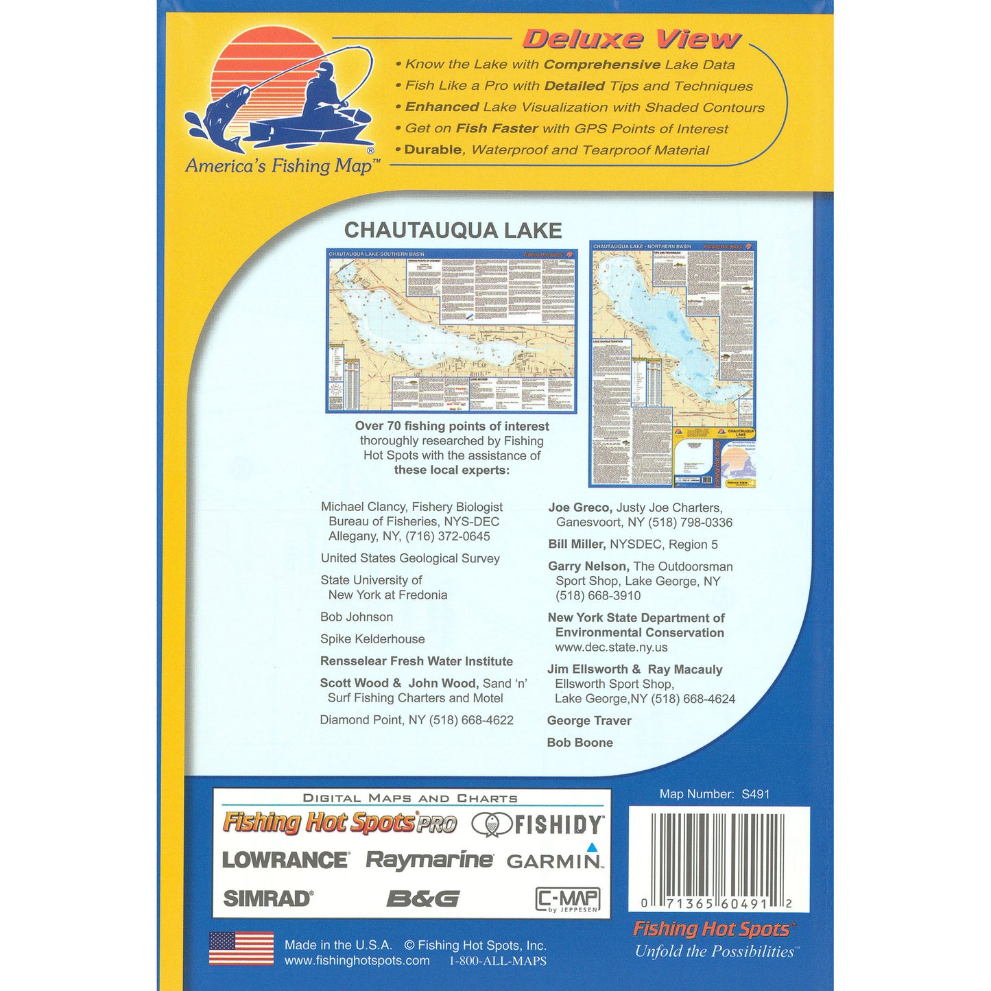 Chautauqua Lake Fishing Map