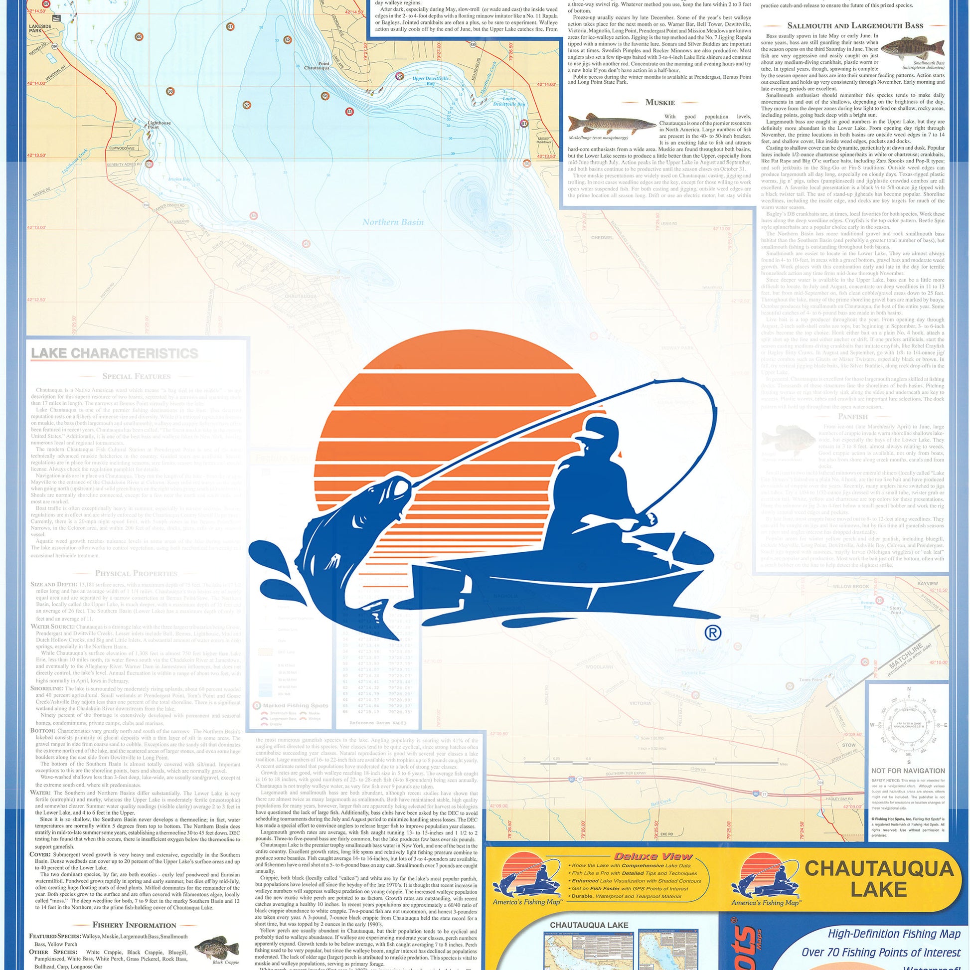 Chautauqua Lake Fishing Map