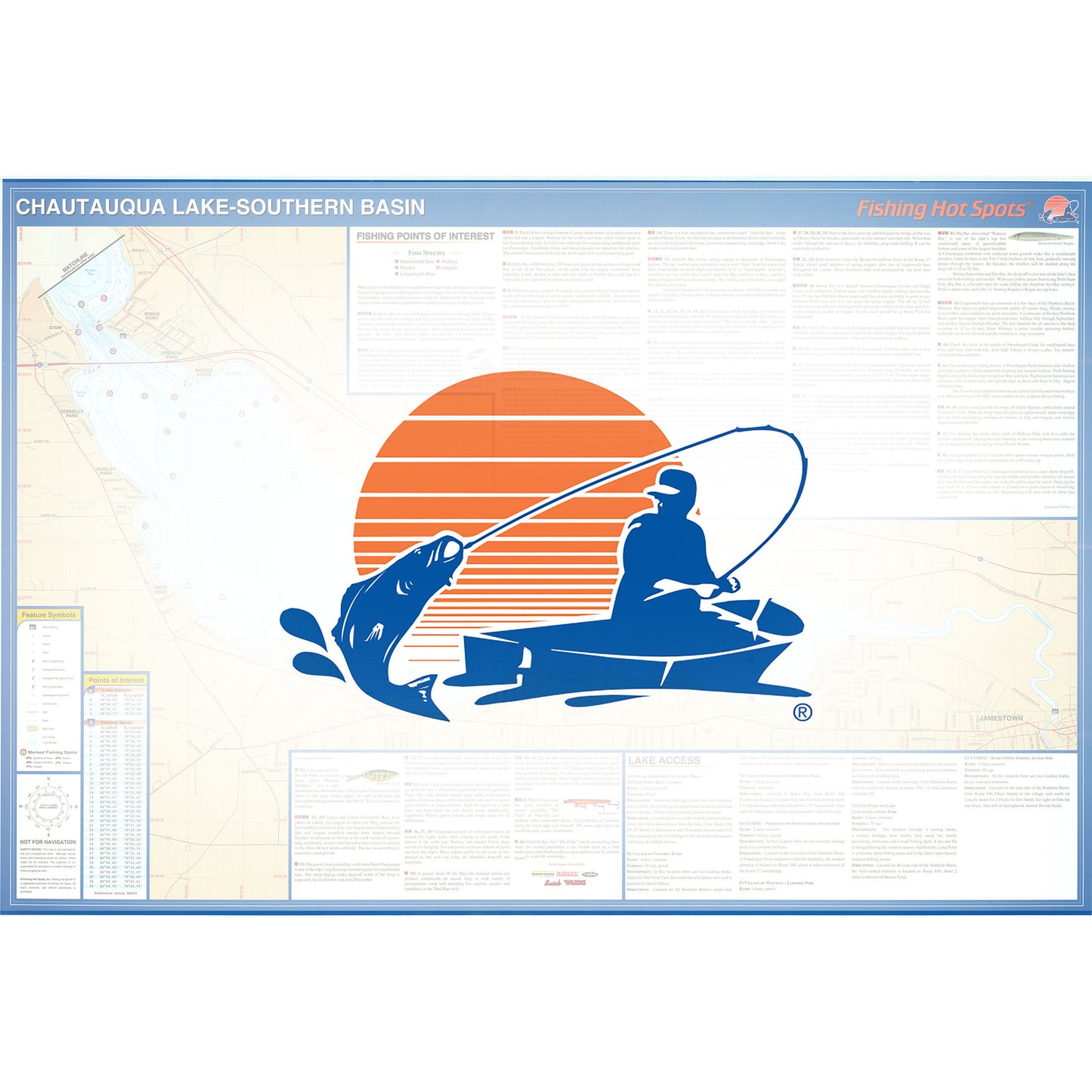Chautauqua Lake Fishing Map