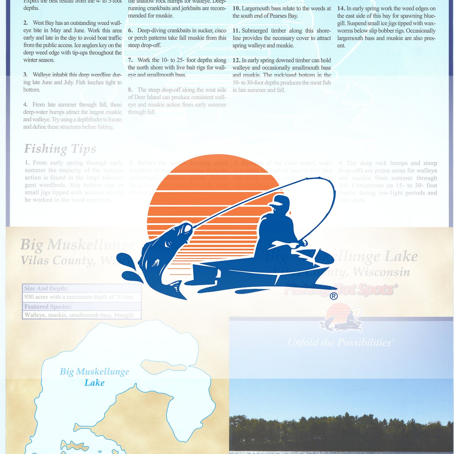 Big Muskellunge Lake (Vilas Co) Fishing Map