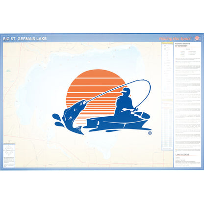 St. Germain Lakes (Little and Big) (Vilas Co) Fishing Map