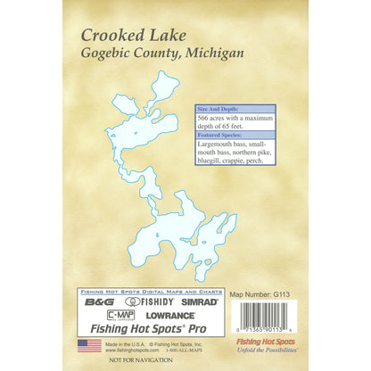 Crooked Lake Fishing Map