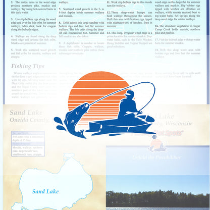 Sand Lake (Oneida Co) Fishing Map