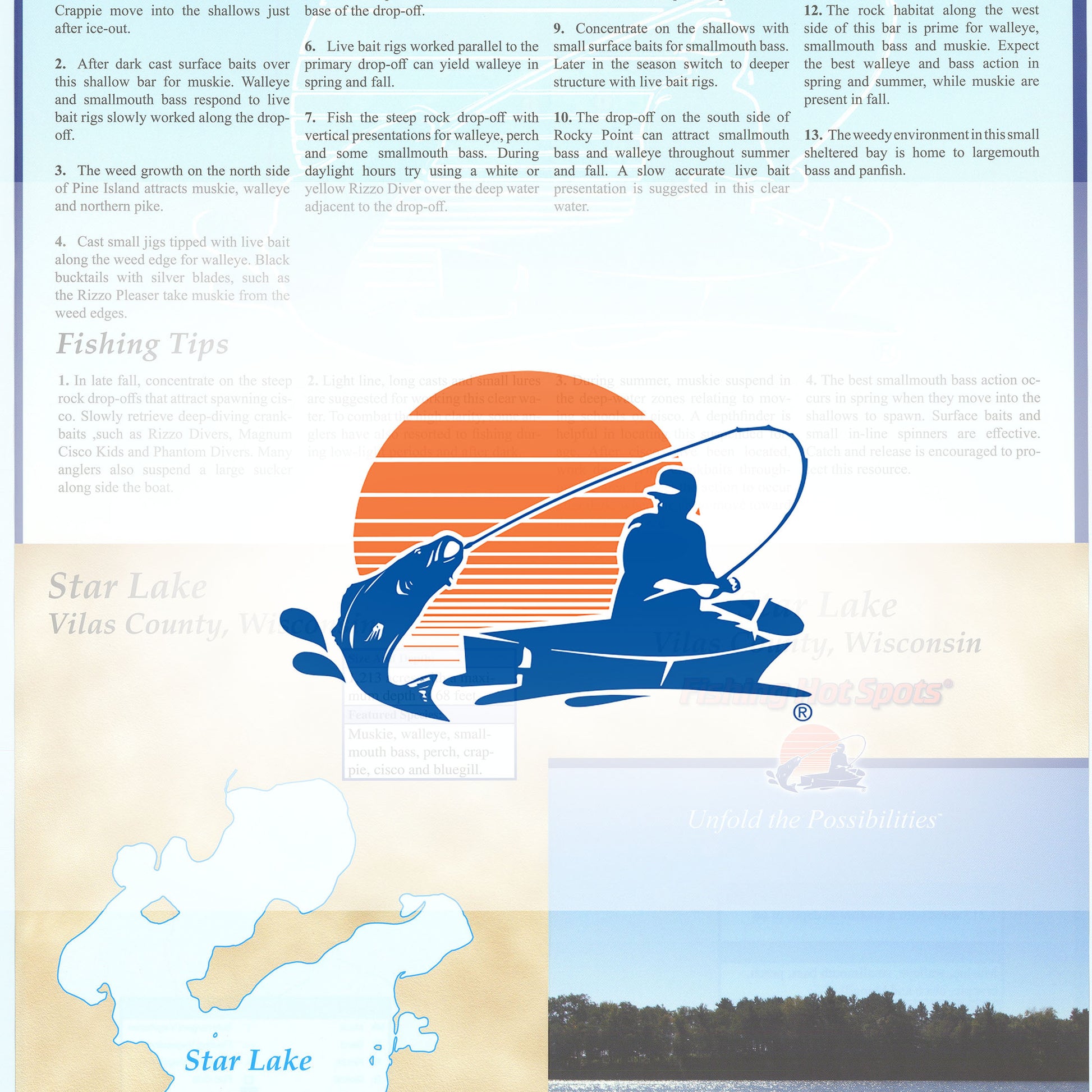 Star Lake (Vilas Co.) fishing map