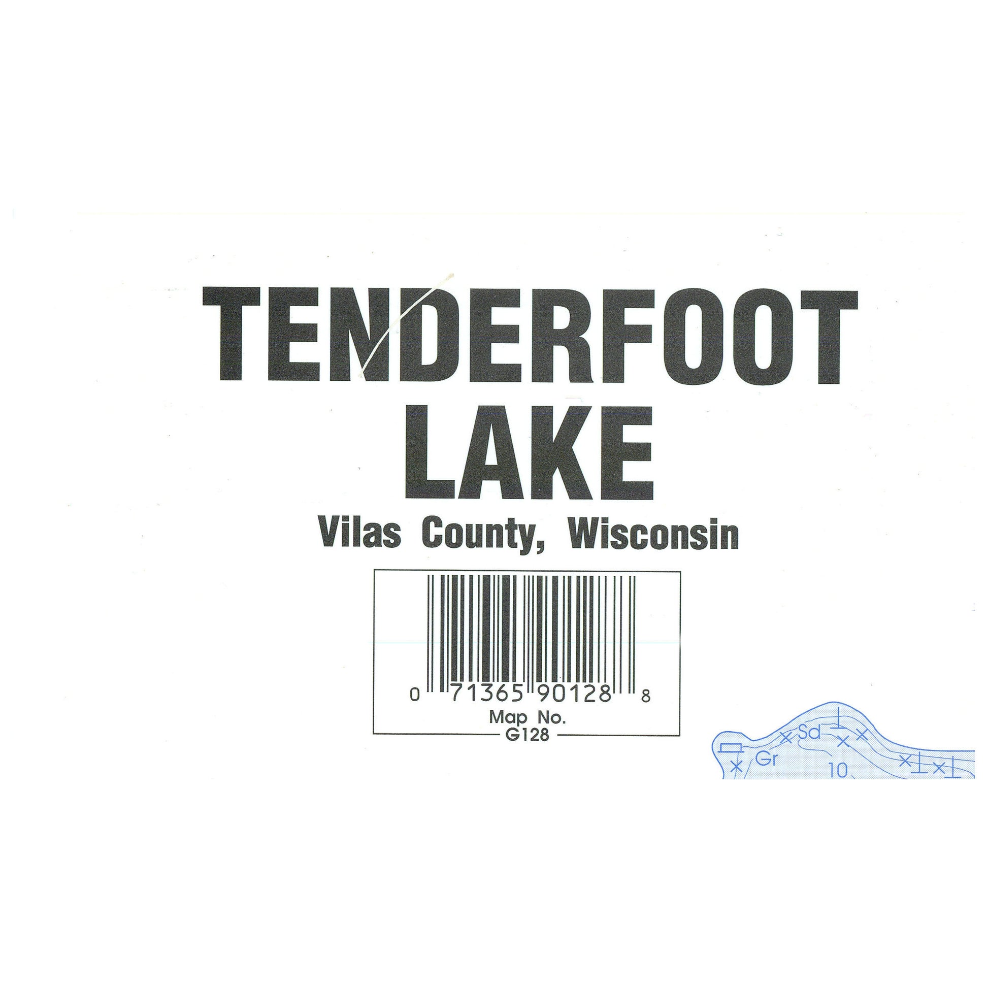 Tenderfoot Lake (Vilas Co) Fishing Map