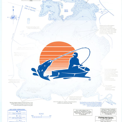 Tenderfoot Lake (Vilas Co) Fishing Map