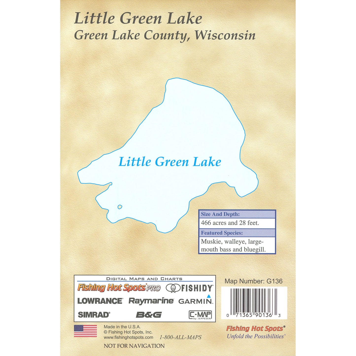 Little Green Lake (Green Co) Fishing Map