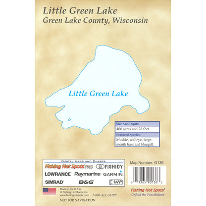 Little Green Lake (Green Co) Fishing Map